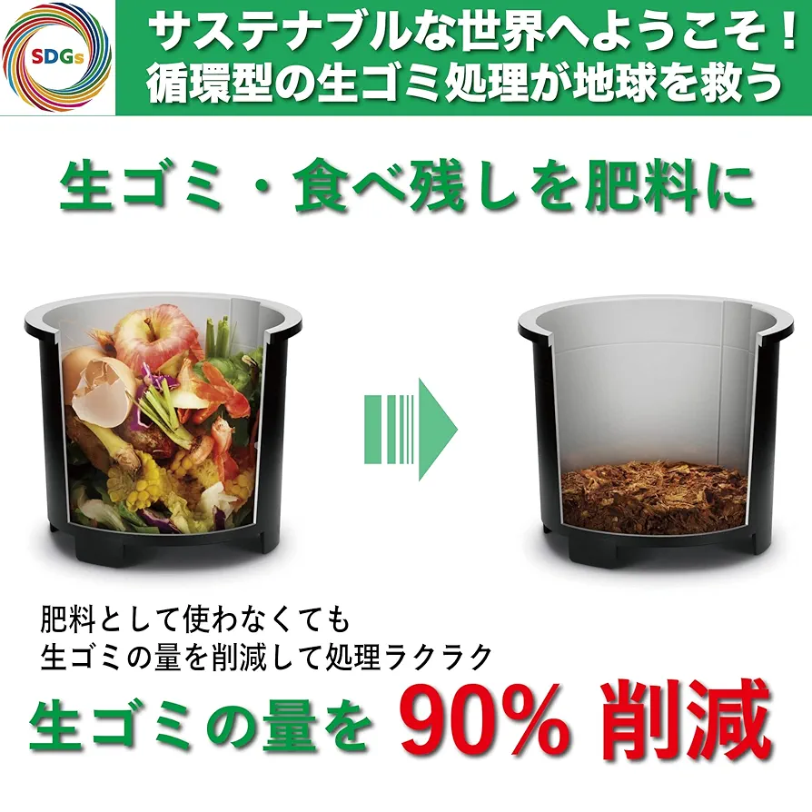 Amazon | 【国内正規輸入品】生ごみを肥料にする 生ごみ処理機